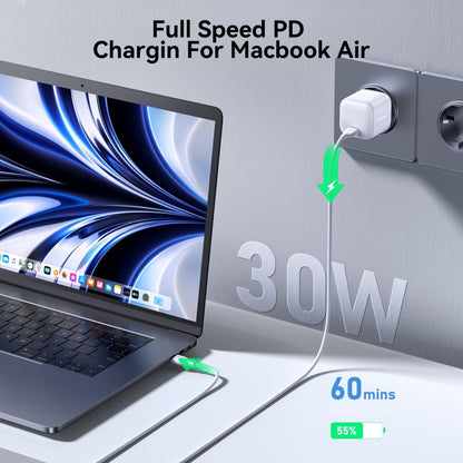 JOYROOM JR-TCG15 30W GaN USB-C / Type-C Port Mini Charger, EU Plug, UK Plug