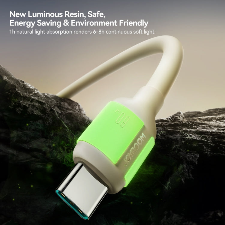 JOYROOM S-A53 Fluorescent Series 60W Type-C to Type-C Fast Charging Data Cable, 1.2m, 2m
