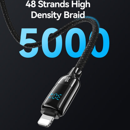 USAMS SJ741 30W USB-C / Type-C to 8 Pin Zinc Alloy Digital Display Fast Data Cable, Length: 1.2m�...