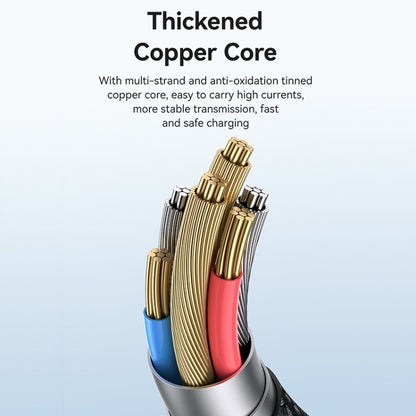 USAMS SJ738 240W 6 in 1 Aluminum Alloy Fast Data Charging Cable, Length: 2m, SJ738USB01