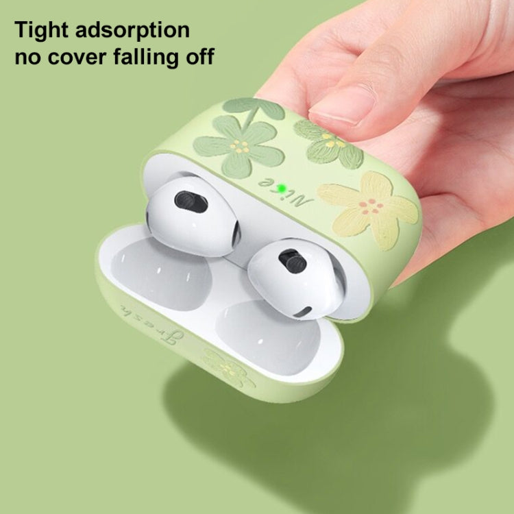 Oil Painting Floral Matte Earphones Protective Case, For AirPods 4, For AirPods Pro 2, For AirPod...