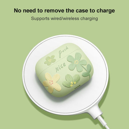 Oil Painting Floral Matte Earphones Protective Case, For AirPods 4, For AirPods Pro 2, For AirPod...