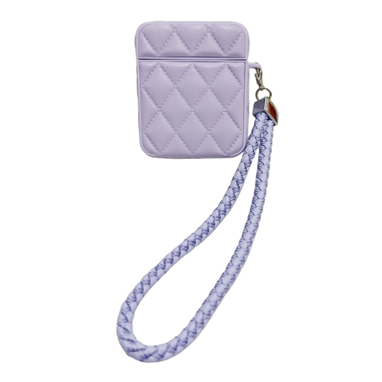 Down Coat Texture PU Earbuds Box PC Case with Lanyard, For AirPods 4, For AirPods Pro 2����������...