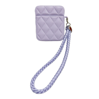 Down Coat Texture PU Earbuds Box PC Case with Lanyard, For AirPods 4, For AirPods Pro 2����������...