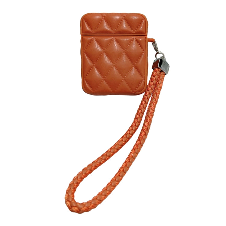Down Coat Texture PU Earbuds Box PC Case with Lanyard, For AirPods 4, For AirPods Pro 2����������...