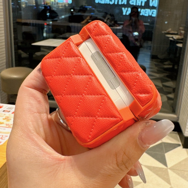 Down Coat Texture PU Earbuds Box PC Case with Lanyard, For AirPods 4, For AirPods Pro 2����������...