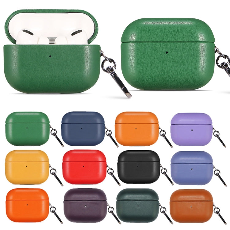 Gloss Oil PU Leather Wireless Bluetooth Earphone Protective Case, For AirPods 4