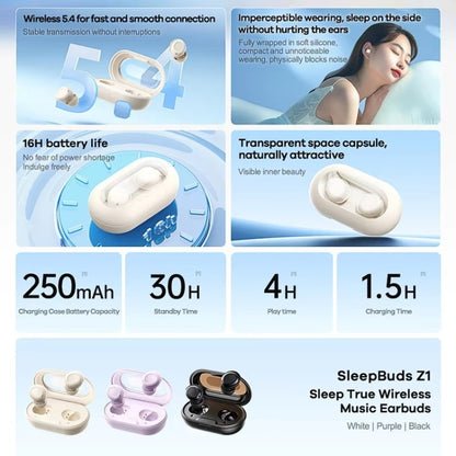 REMAX SleepBuds Z1 True Wireless Bluetooth 5.4 Music Earphones