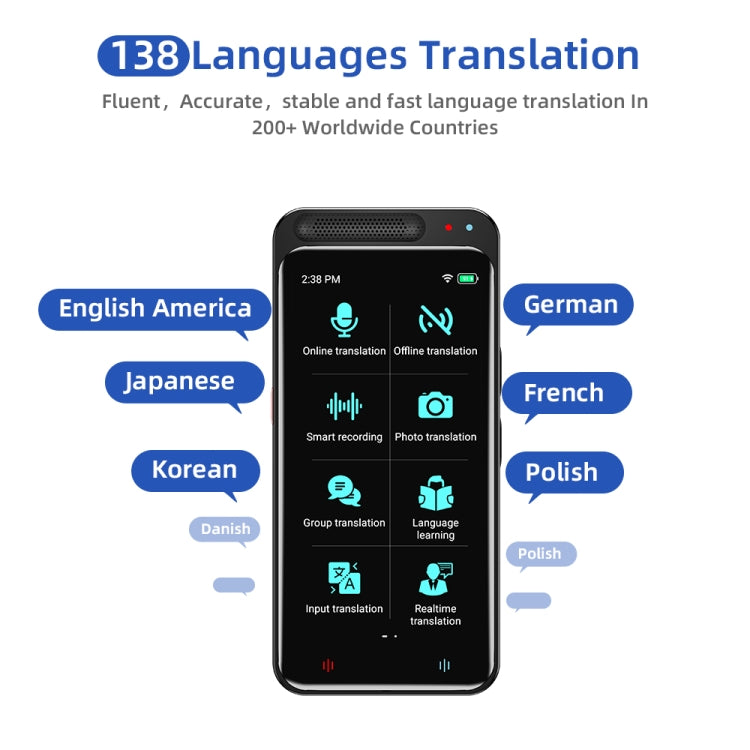 Z6 5.0 inch HD Touch Screen Smart AI Translator