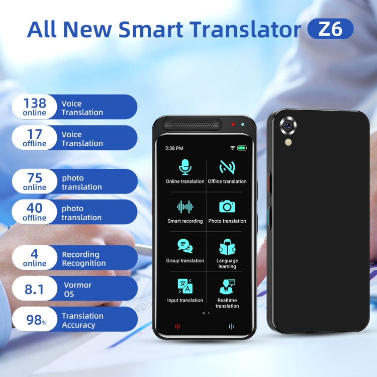 Z6 5.0 inch HD Touch Screen Smart AI Translator