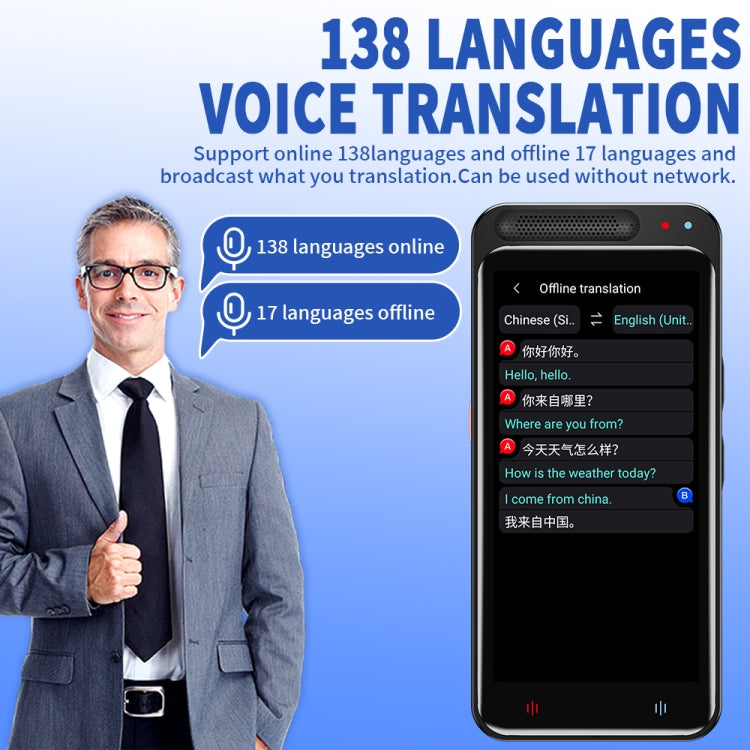 Z6 5.0 inch HD Touch Screen Smart AI Translator