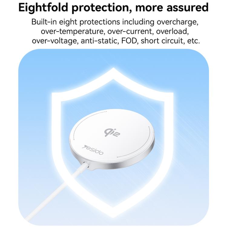 Yesido DS24 15W QI2.0 Desktop Magnetic Fast Charging Wireless Charger