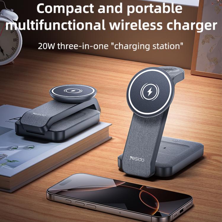 Yesido DS26 4-in-1 Magnetic Wireless Charging Stand with Night Light