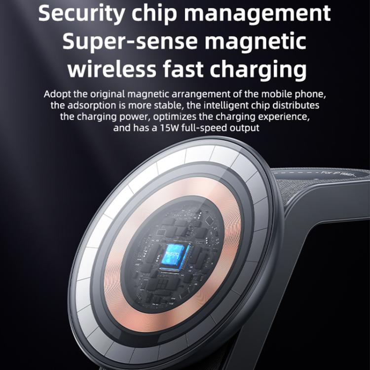 Yesido DS26 4-in-1 Magnetic Wireless Charging Stand with Night Light