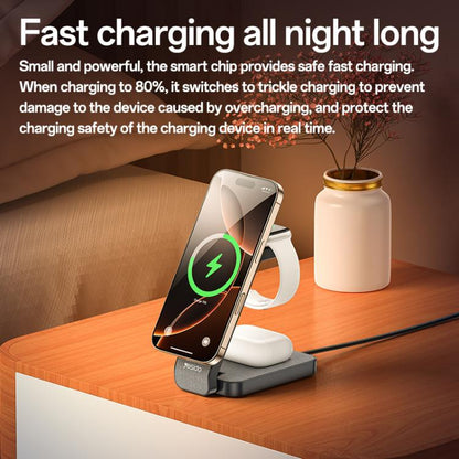 Yesido DS26 4-in-1 Magnetic Wireless Charging Stand with Night Light