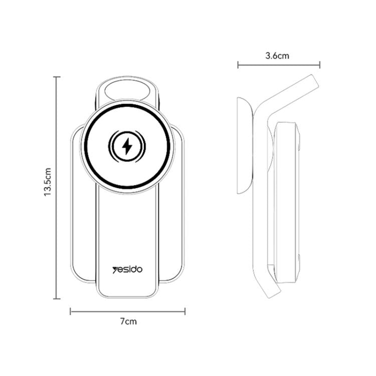 Yesido DS26 4-in-1 Magnetic Wireless Charging Stand with Night Light