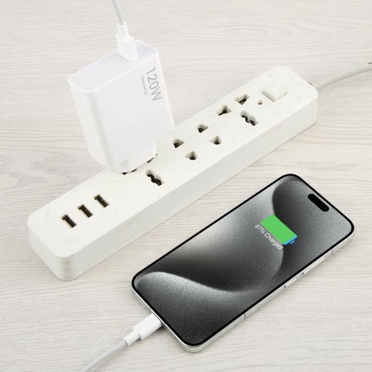 120W USB Fast Charger with 1m USB to Type-C Cable, 120W
