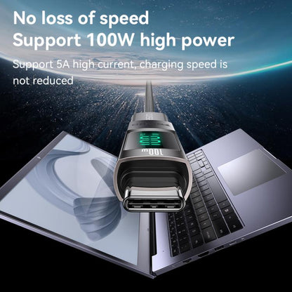 Yesido GS24 100W USB-C / Type-C to USB-C / Type-C Aluminum Alloy Digital Display Adapter