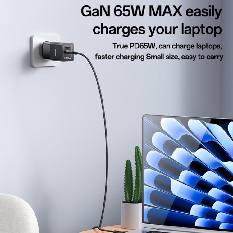 Yesido YC73 65W USB and USB-C / Type-C Dual Port GaN Fast Charger Set