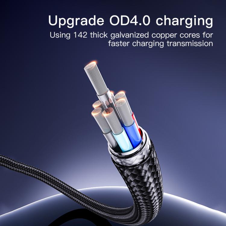Yesido CA130L 12W 2.4A USB to 8 Pin Charging Data Cable, Length: 2m