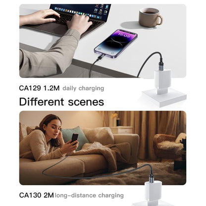 Yesido CA130L 12W 2.4A USB to 8 Pin Charging Data Cable, Length: 2m