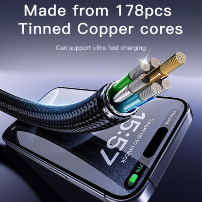 Yesido CA181 PD60W 3A USB-C / Type-C to USB-C / Type-C Charging Data Cable, Length: 1.2m