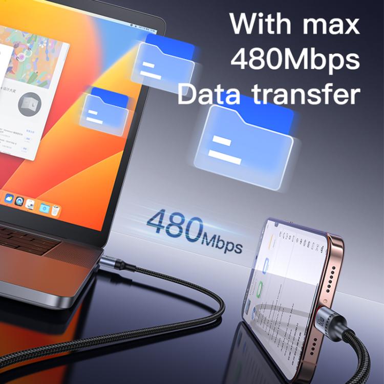 Yesido CA183 PD60W 3A USB-C / Type-C to USB-C / Type-C Charging Data Cable, Length: 2m