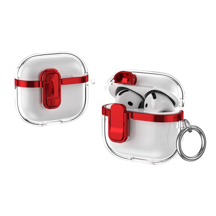 Electroplating Transparent Wireless Earphones Case with Security Lock, For AirPods 4�������������...