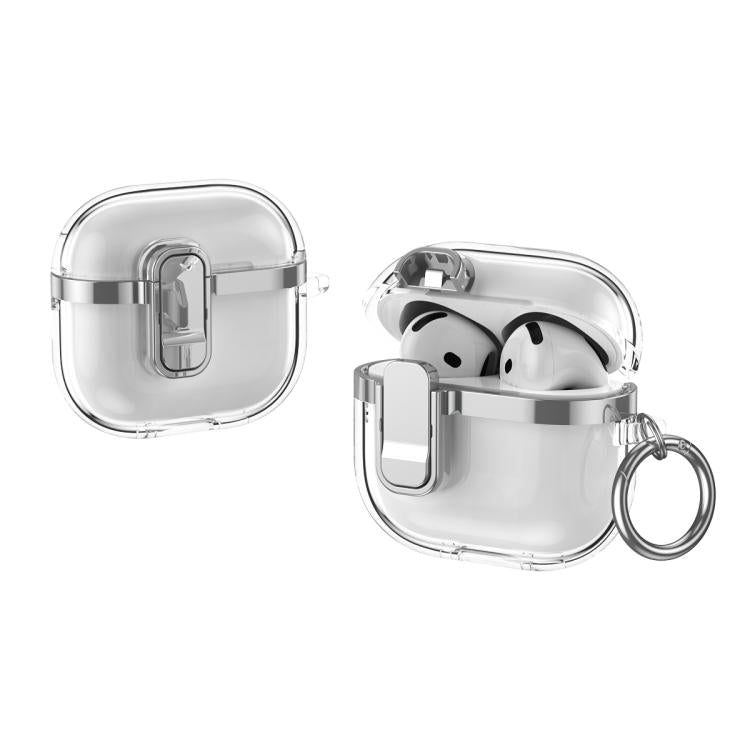 Electroplating Transparent Wireless Earphones Case with Security Lock, For AirPods 4�������������...