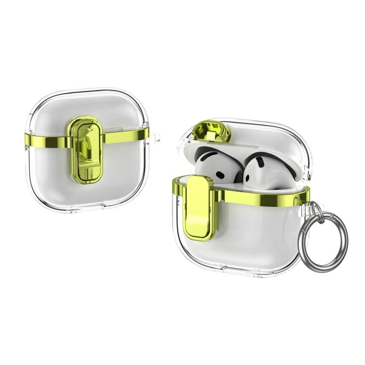 Electroplating Transparent Wireless Earphones Case with Security Lock, For AirPods 4�������������...