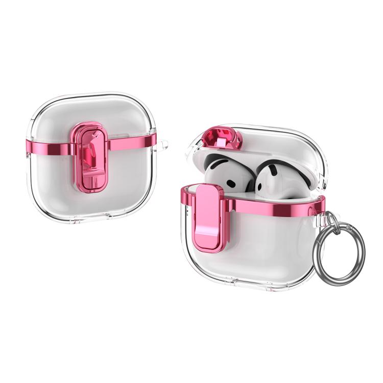 Electroplating Transparent Wireless Earphones Case with Security Lock, For AirPods 4�������������...