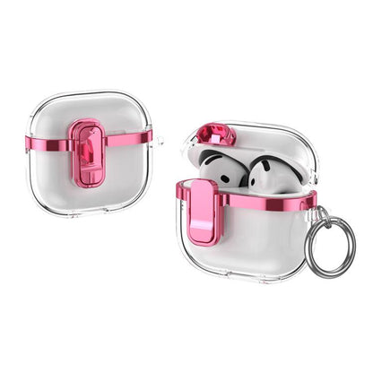 Electroplating Transparent Wireless Earphones Case with Security Lock, For AirPods 4�������������...