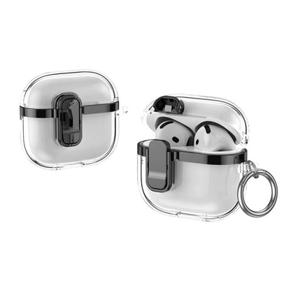 Electroplating Transparent Wireless Earphones Case with Security Lock, For AirPods 4�������������...