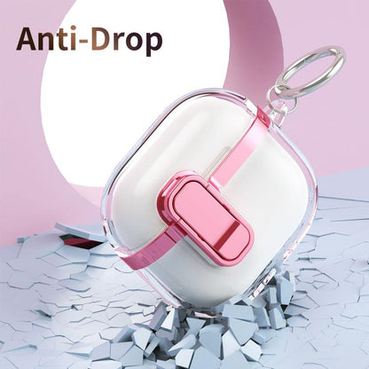 Electroplating Transparent Wireless Earphones Case with Security Lock, For AirPods 4�������������...