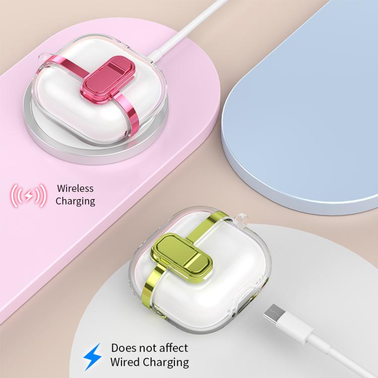 Electroplating Transparent Wireless Earphones Case with Security Lock, For AirPods 4�������������...