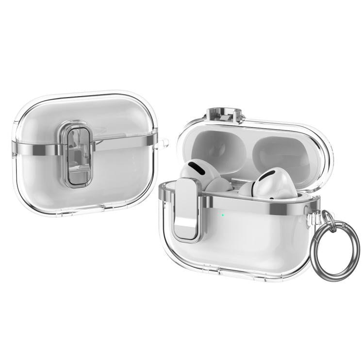 Electroplating Transparent Wireless Earphones Case with Security Lock, For AirPods 4�������������...