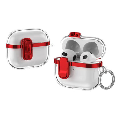 Electroplating Transparent Wireless Earphones Case with Security Lock, For AirPods 4�������������...