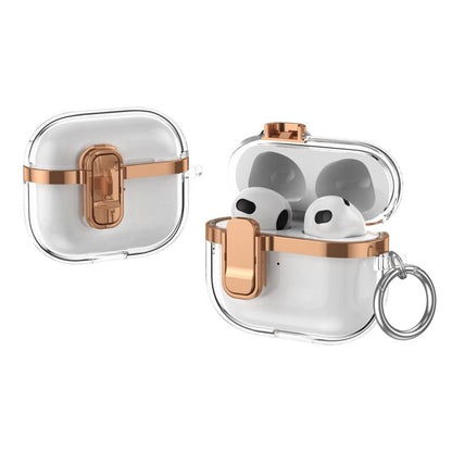 Electroplating Transparent Wireless Earphones Case with Security Lock, For AirPods 4�������������...