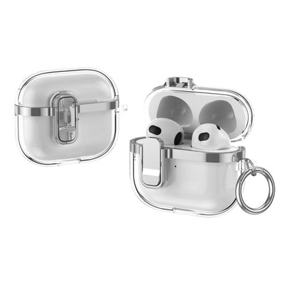 Electroplating Transparent Wireless Earphones Case with Security Lock, For AirPods 4�������������...