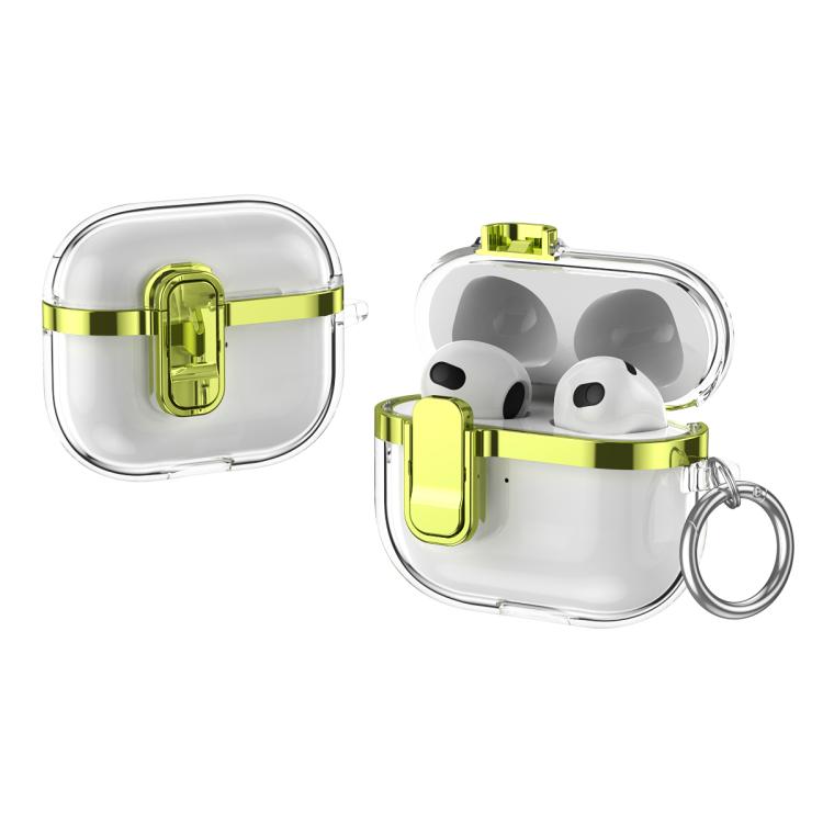 Electroplating Transparent Wireless Earphones Case with Security Lock, For AirPods 4�������������...