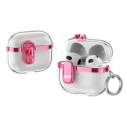 Electroplating Transparent Wireless Earphones Case with Security Lock, For AirPods 4�������������...
