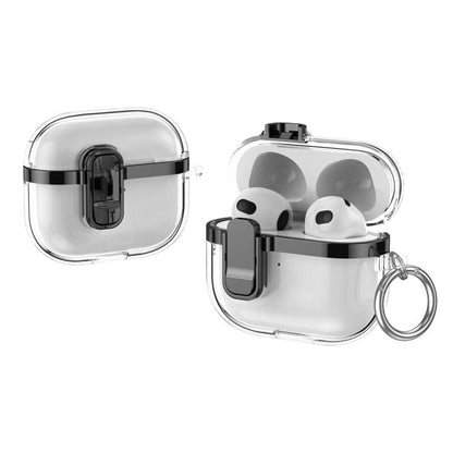 Electroplating Transparent Wireless Earphones Case with Security Lock, For AirPods 4�������������...