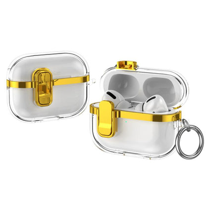 Electroplating Transparent Wireless Earphones Case with Security Lock, For AirPods 4�������������...
