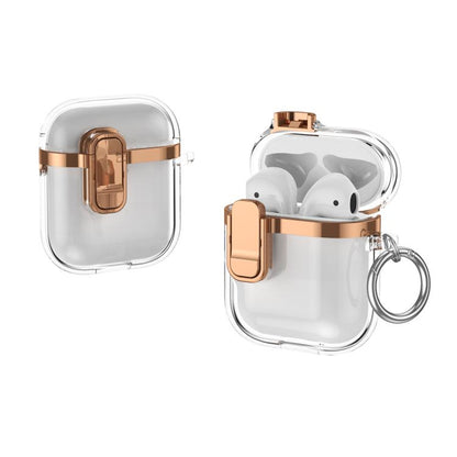 Electroplating Transparent Wireless Earphones Case with Security Lock, For AirPods 4�������������...