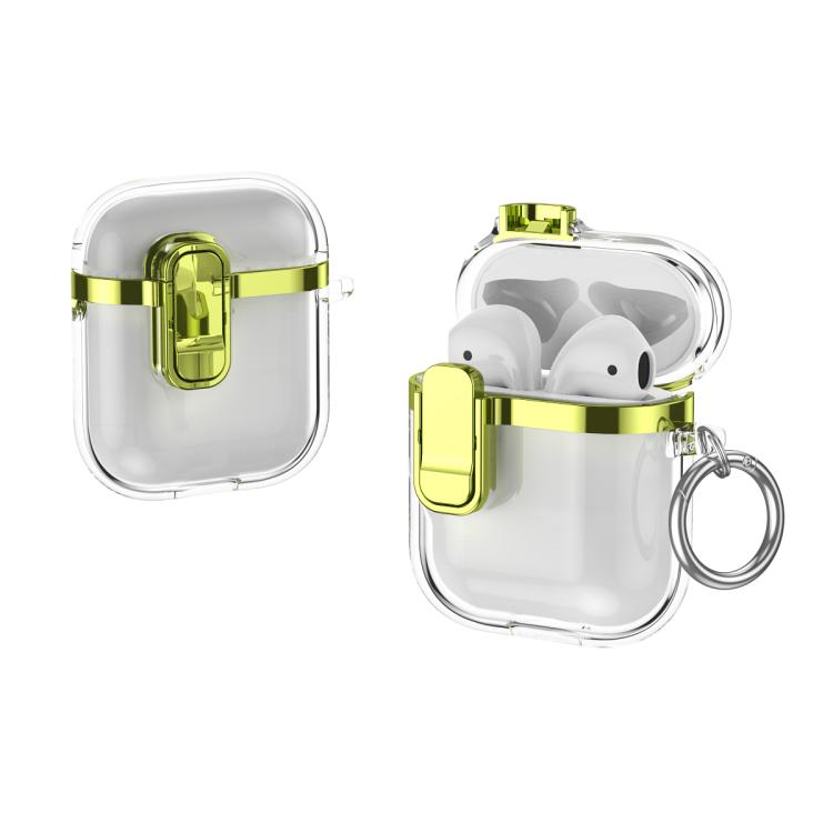 Electroplating Transparent Wireless Earphones Case with Security Lock, For AirPods 4�������������...
