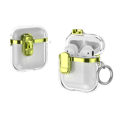 Electroplating Transparent Wireless Earphones Case with Security Lock, For AirPods 4�������������...