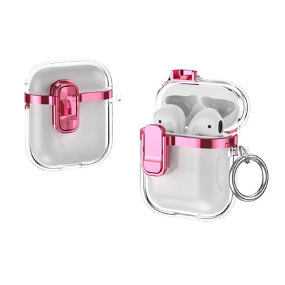 Electroplating Transparent Wireless Earphones Case with Security Lock, For AirPods 4�������������...