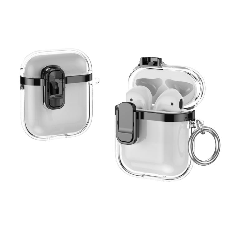 Electroplating Transparent Wireless Earphones Case with Security Lock, For AirPods 4�������������...