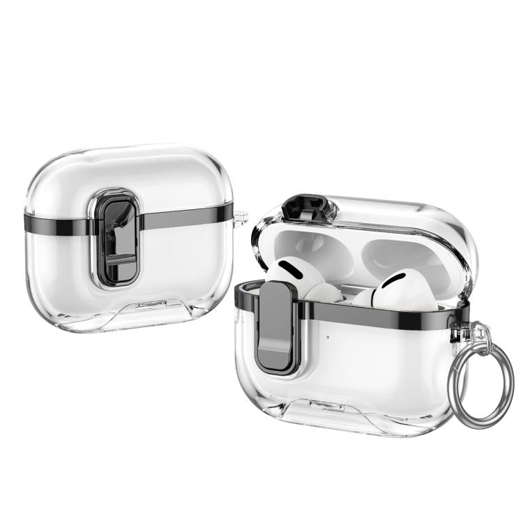 Electroplating Transparent Wireless Earphones Case with Security Lock