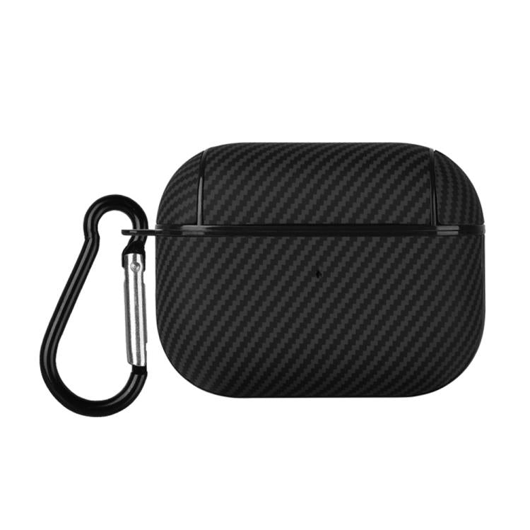 Carbon Fibre Texture PU Earbuds Box PC Case with Hook, For AirPods 4, For AirPods Pro 2����������...